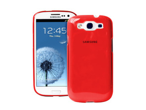 Crystal Case Cover for Samsung Galaxy SIII Red Fluo