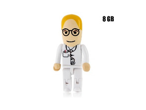 Cartoon Doctor 8GB USB Flash Drive (White)