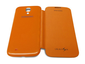 Flip Cover Case for Samsung Galaxy S4 Orange