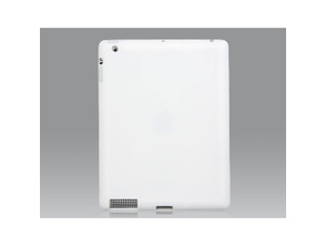 Simple Design Rubber Open-face Case - iPad 4 (White)