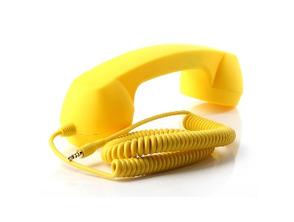 Retro Handset for iPhone with 3.5mm Jack Yellow
