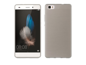 Black Clear Case + Screen Protector for Huawei P8 Lite Muvit