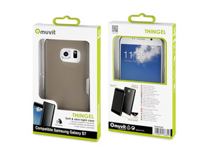 Thin Gel Cover Black for Samsung Galaxy S7 Muvit