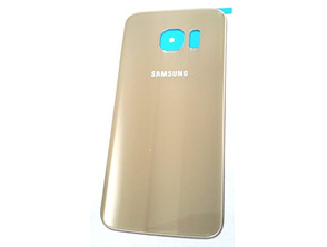Battery Cover for Samsung Galaxy S6 Edge G925 Gold with Adhesive Sticker