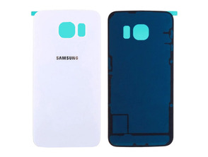 Battery Cover for Samsung Galaxy S6 Edge G925 White with Adhesive Sticker