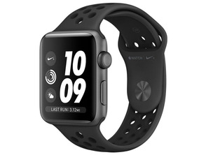 Apple Watch Nike Series 3 38mm GPS Space Grey's with Black sports strap MTF12QL/A