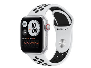 Apple Watch SE GPS/Cellular 40mm Silver Aluminum Case/Nike Sports Platinum Pure And Black Strap
