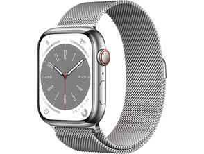 Apple Watch Series 8 GPS/Cellular 45mm Silver/Correa Milanese Loop Silver