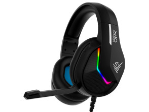 Gaming RGB Phoenix X-IO Black headphones with jack cable and adapter