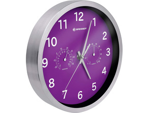 Bresser Mytime Clock Wall Termo-/Higro 25cm Violet