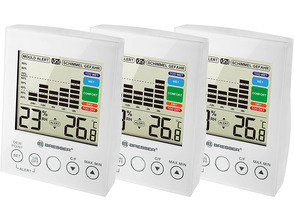 Bresser Set 3 Digital Higrometers with Anti-Moho Alert