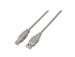 USB (A) M 2.0 to USB (B) M Aisens 1M Grey Printer Cable
