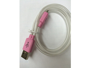 Luminous charge/sync cable for Galaxy Note 3 Pink