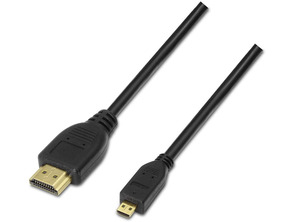 Micro HDMI (D) M to HDMI (A) M Aisens 1.8M Black Cable