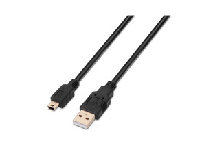 USB cable (A) M 2.0 to Mini USB (B) M Aisens 0.5M Black