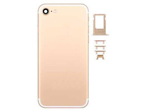 Battery Cover for iPhone 7 Gold + Side Buttons + SIM Tray