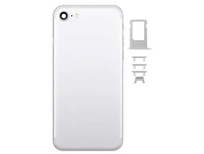 Battery Cover for iPhone 7 Silver + Side Buttons + SIM Tray