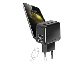 Add to cart Travel charger 2 USB ports with energy-saving system Travel charger 2 USB ports with energy-saving system