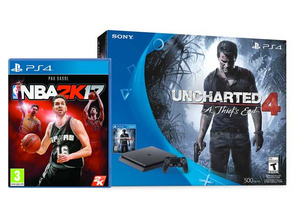 Add to cart Playstation 4 Slim (1Tb) + Uncharted 4 + NBA 2K17 Playstation 4 Slim (1Tb) + Uncharted 4 + NBA 2K17
