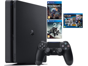 Add to cart Console Playstation 4 Slim (500GB) Black + Destiny 2 + Space Hulk + Starlink Console Playstation 4 Slim (500GB) Black + Destiny 2 + Space Hulk + Starlink
