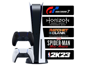 Add to cart Console Playstation 5 1TB + 2 Mandos + 5 Games Console Playstation 5 1TB + 2 Mandos + 5 Games