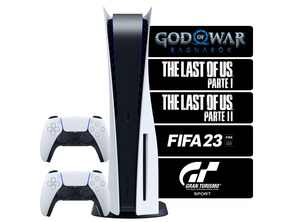 Add to cart Playstation 5 + 2 Mandos + 5 Games Playstation 5 + 2 Mandos + 5 Games