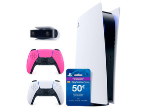 Add to cart Playstation 5 Digital + Dualsense Pink + Camera PS5 + PSN 50€ Playstation 5 Digital + Dualsense Pink + Camera PS5 + PSN 50€