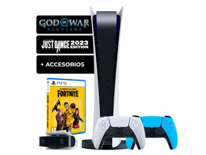 Add to cart Console Playstation 5 Digital + Just Dance 2023 + Fortnite + God of War + Mando + Accessories Console Playstation 5 Digital + Just Dance 2023 + Fortnite + God of War + Mando + Accessories