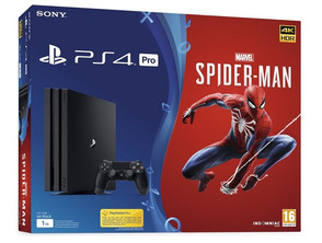 PS4 1 tb console pro Black + Marvel\'s Spider-Man