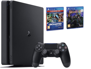 Add to cart PS4 Slim Console 1 TB + Uncharted: The Nathan Drake Collection + Medievil PS4 Slim Console 1 TB + Uncharted: The Nathan Drake Collection + Medievil