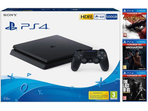 Add to cart PS4 Slim Console (500GB) God of War III + Uncharted Legacy Lost + TLOU Remastered PS4 Slim Console (500GB) God of War III + Uncharted Legacy Lost + TLOU Remastered