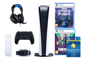 Add to cart P5 Digital Console + Fortnite + 12 Months PSN + Dualsense + Accessories P5 Digital Console + Fortnite + 12 Months PSN + Dualsense + Accessories