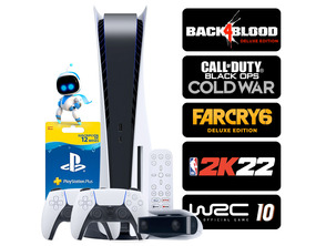 Add to cart P5 White + Command Console + 5 Games + Accessories + 12 Months PSN P5 White + Command Console + 5 Games + Accessories + 12 Months PSN