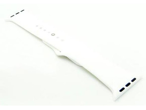 Sport Silicone Watch Band with Built-in Connector Apple Watch 38mm White