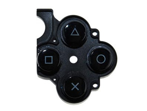 D-Pad Rubber and Buttons Black PSP Slim