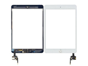 White Digitizer with Button for iPad 3 Mini