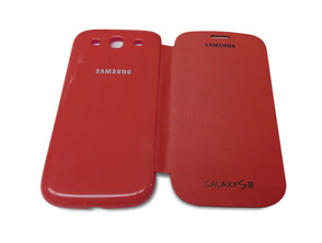 Flip Cover Case for Samsung Galaxy S3 Red