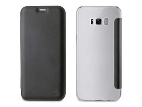 Folio Case Black with Transparent Back Cover Samsung Galaxy S8 (Plus) Muvit