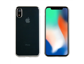 Cover iPhone XR Bling Transparent Muvit Life Silver