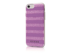 TPU Cover Stripes 3D Effect Lilac Apple iPhone 7 Guess