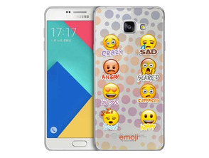 TPU Transparent Cover Crazy, Sad - Samsung Galaxy A3 2017 Emoji