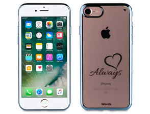 TPU Transparent Cover Love Always iPhone 7 Words