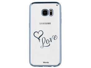 TPU Transparent Cover Love Samsung Galaxy S7 Edge Words