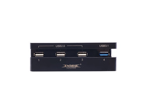 USB Hub 4 Ports For PS4 Slim Black