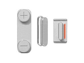 Replacement Button Set iPhone 5 Silver