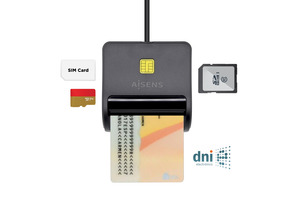DNI-E Reader and Aisens ASCR-SN04CSD-BK USB-C Black