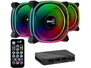 Add to cart Pack 3 Fans Aerocool Astro Pro 12 cm + H66F HUB + Remote Command Pack 3 Fans Aerocool Astro Pro 12 cm + H66F HUB + Remote Command
