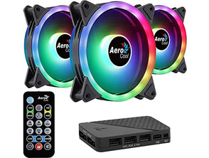 Add to cart Pack 3 Fans Aerocool Duo Pro 12 cm + H66F HUB + Remote Command Pack 3 Fans Aerocool Duo Pro 12 cm + H66F HUB + Remote Command
