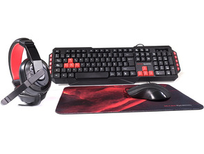 Pack Mars Gaming MRCP1 (Keyboard + Mouse + Headphones + Carpeting)