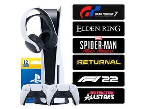 Add to cart Playstation 5 (1TB) + 2 Mandos + Headset + 6 Games + 12 Months PSN Playstation 5 (1TB) + 2 Mandos + Headset + 6 Games + 12 Months PSN